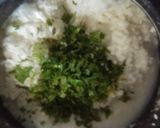 A picture of step 4 of Curd rice with Grapes temple style.