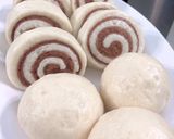 Hình bước làm 8 của món Bánh bao sữa socola cuộn