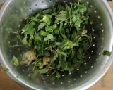 A picture of step 1 of Mint paratha.