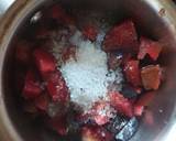 Pista custard with banana jelly & plum jam recipe step 1 photo
