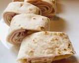 A picture of step 7 of Ham and Swiss Cheese Spicy Pinwheels.
