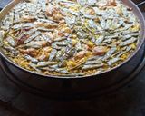 A picture of step 7 of Paella Valenciana.