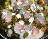 A picture of step 5 of Baked eggs with spiced leeks and goats cheese.
