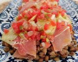 Foto del paso 8 de la receta: Ensalada de lentejas con piña y jamón