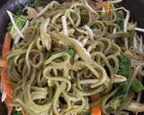 Pea noodle Stir fried with crispy mustard and turmeric tofu recipe step 7 photo