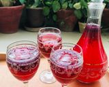 A picture of step 3 of Basil Seed Red Drink.