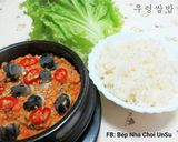 Hình bước làm 6 của món Ốc sốt rau củ 우렁쌈밥