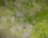 A picture of step 1 of Cabbage green peas sabzi.