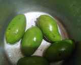 A picture of step 1 of Aam ka Panna🌺🍷🍷🍹.