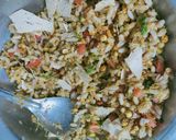 A picture of step 9 of Papad chat.