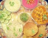Punjabi Thali / Choley Puri, Boondi Raita, Beetroot Raita, Rice recipe step 7 photo