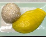 A picture of step 10 of Thai mango sticky rice (khao niaow ma muang - ข้าวเหนียวมะม่วง).