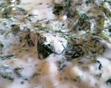 Une image de l'étape 4 de Coquillettes aux épinards gratinés.