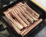 Une image de l'étape 3 de Feuille de chêne rouge à la pancetta corse grillée et roquefort.