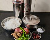 A picture of step 1 of Pakhala Bhata.