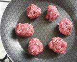 A picture of step 2 of Meatballs with Rice and Green Plantain.
