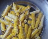 A picture of step 1 of Masala-Fried sweet corn.