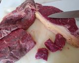 Foto del paso 1 de la receta: Entrecot amb salsa verduras i bacon amb uberguines