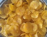 A picture of step 5 of Banana Wafers - Kerala style.