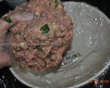 A picture of step 3 of Giant Spaghetti Stuffed Meatball.