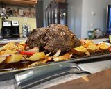A picture of step 9 of Roasted Garlic Mint Lamb Leg.