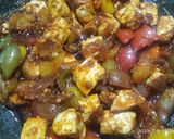 A picture of step 3 of Chilli paneer.
