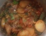 भिंडी आलू दो प्याजा (bhindi aloo doh pyaza recipe in Hindi) रेसिपी चरण 4 फोटो
