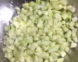 A picture of step 1 of Soya Papaya Curry.