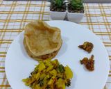 A picture of step 5 of Fennel and mint potato with poori.