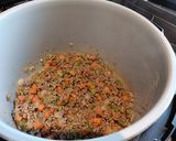 A picture of step 3 of Ninja Foodi pasta with meat Bolognese sauce.