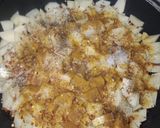 A picture of step 1 of Red sauce potatoes.