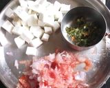 A picture of step 1 of Palak paneer.