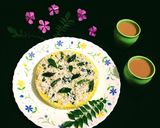 A picture of step 8 of Khaman Dhokla.