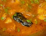 A picture of step 4 of Brinjal potatoes lentils dry dumplings Gravy.