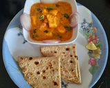 A picture of step 5 of Dhaba style paneer tikka masala.
