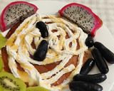صورة لخطوة 4 من وصفة بان كيك 🥞الفاكهة🥝 والكريما