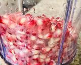 A picture of step 1 of Rose Pomegranate juice.