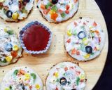 A picture of step 4 of Healthy poha oats pan pizza.