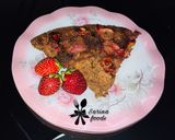 عکس مرحله 7 از دستور کیک شکلاتی با تکه های توت فرنگی 🍓😍❤️🥰