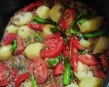 A picture of step 3 of Achari masoor pulao.