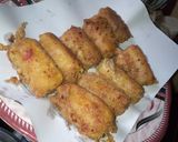 A picture of step 6 of Yam rolls.