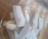 A picture of step 1 of Tumeric fried cassava #breakfastideas.