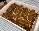 Une image de l'étape 25 de Aubergines farcies au bœuf, épices et légumes.