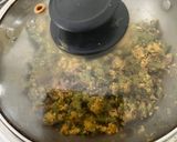 A picture of step 3 of Cluster beans Maharashtra Special Bhaji.