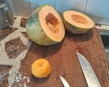 Foto del paso 5 de la receta: Budín navideño con melón y durazno pelon