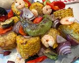 Grillzöldség Garnéla recept fázis 2 fotója