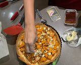 A picture of step 6 of Quince paste and stilton quiche.
