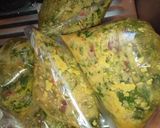 A picture of step 1 of Danbun shinkafa.