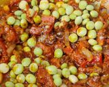 A picture of step 9 of Sole Vange Bhaji(Green Tuvar Brinjal Curry).