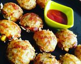 A picture of step 10 of Potato corn cheez Aappe.